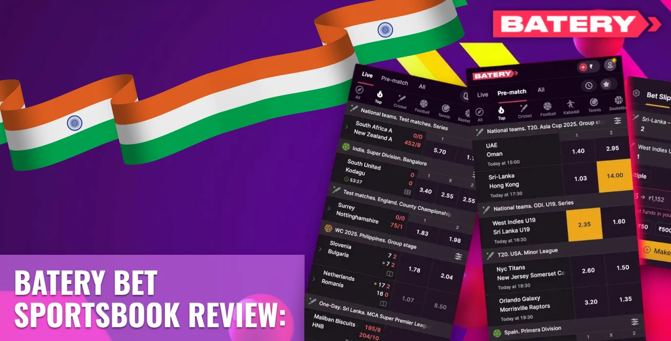 Overview and key features of Batery Bet bookmaker