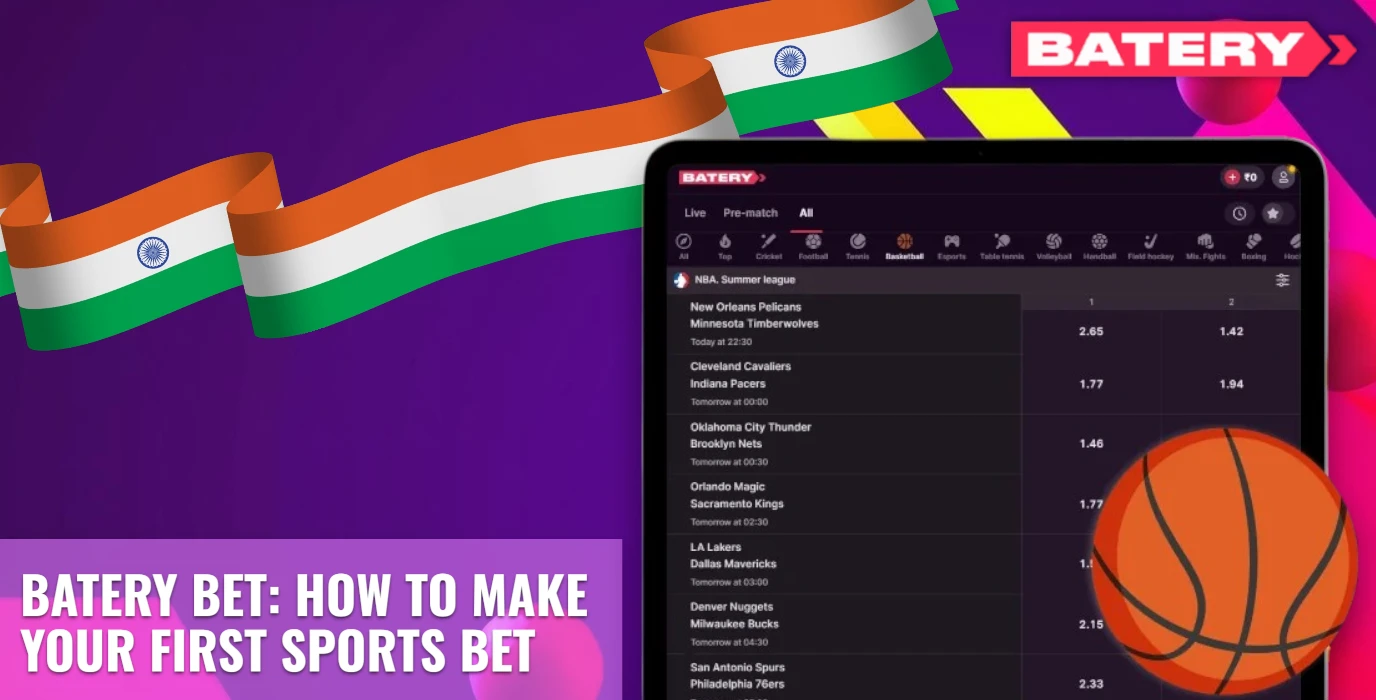 Step-by-step guide on placing a sports bet at Batery Bet
